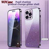 WFCase สำหรับ iPhone 14 Pro Max Plus 13 Pro Max 12 Pro Max 11 Pro Max 8 7 6 Plus เคสผงแฟลชไล่ระดับชุบไฟฟ้าขนาดเล็กเคสโทรศัพท์ปกป้องกล้องเต็มรูปแบบ