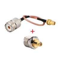 2 Kits SO239 UHF Female to SMA Female adapter Pigtail Cable Antenna Connectors RG316 Handheld Radio Antenna Cable Connecting