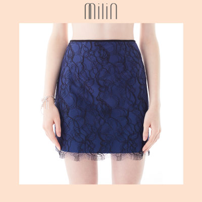 [MILIN] High-waisted lace mini skirt กระโปรงผ้าลูกไม้เอวสูงแต่งขอบเอว Pulau Skirt