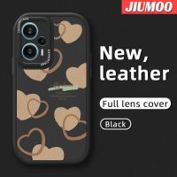 JIUMOO เคส F5 POCO แบรนด์กระแสแฟชั่นสวยงามเคสโทรศัพท์สีซิลิกาเจลนุ่มหนังบางปกป้องเลนส์จากเคสกันกระแทกตกหล่น