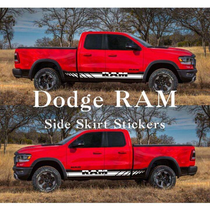 For Dodge RAM 1500 2500 3500 Rebel Pickup Door Side Skirt Stickers ...