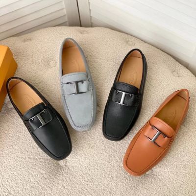 2023 new Couples Design Four Colors Soft Cow Leather Bean Shoes Casual Shoes