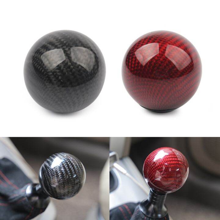 Universal Car Gear Shift Knob Carbon Fiber Car Gear Shift Knob Shifter Lever Round Ball Shape