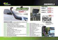 สน็อกเกิ้ล Snorkel airforce Ironman 4x4 เพิ่มมวลอากาศให้กับเครื่องยนต์และลุยน้ำได้สูงกว่า