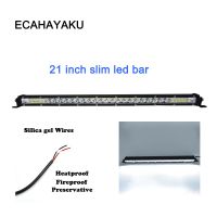 Gratis Ongkir Ecahayaku แท่ง Led ไฟ Led แบบแถวเดียวขนาด1X21นิ้ว120W สำหรับรถ Suv 4X4 Atv รถบรรทุกรถจี๊ปออฟโรด Vas