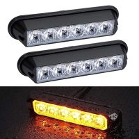 【LZ】❁☬  2 pçs 4led 6led aviso piscando barra de luz luzes estroboscópicas do carro hazard beacon lâmpada flash emergência universal 12v 24v veículo caminhão