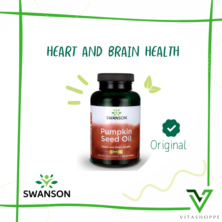Swanson Pumpkin Seed Oil 1000mg 100 Soft Gels best by 1/2025 Lazada PH