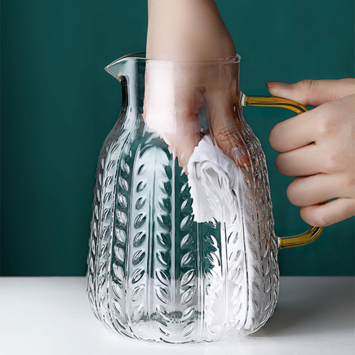 glass-water-jug-creative-glass-pitcher-cold-kettle-wooden-cover-kettle-gold-handle-1500ml