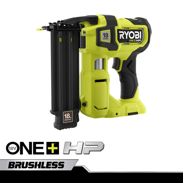 RYOBI 18V ONE+ HP BRUSHLESS CORDLESS AIRSTRIKE 18GA BRAD NAILER NAIL