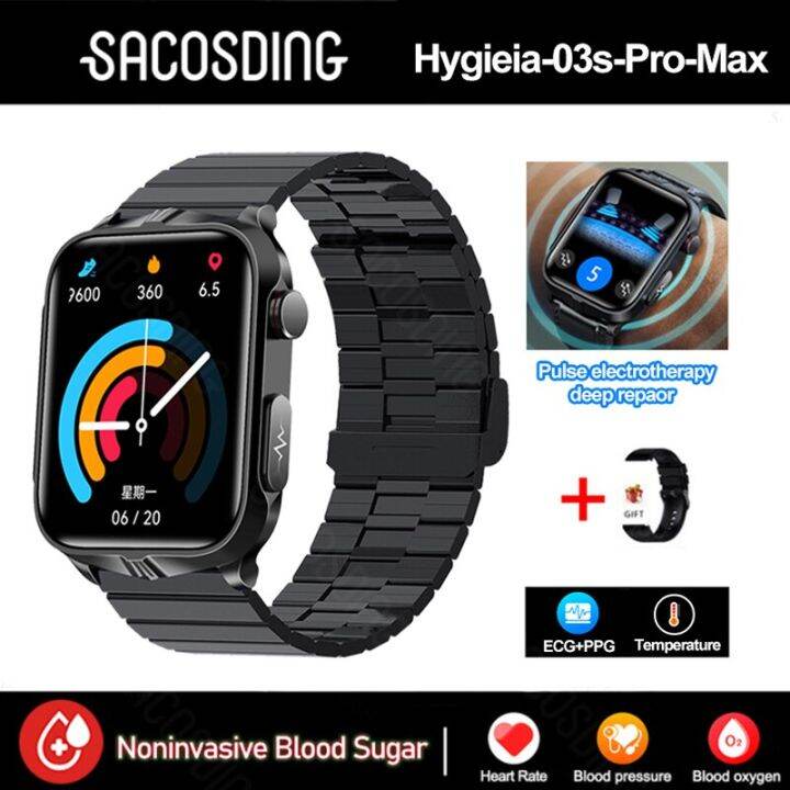 new-ecg-ppg-pulse-electrotherapy-blood-sugar-smart-watch-men-health-blood-pressure-smartwatch-sport-watches-for-men-2023-android