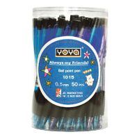 โยย่า ปากกากด #1015 0.5 มม. หมึกน้ำเงิน แพ็ค 50 ด้าม / Yoya 0.5 Ball Pen #1015 0.5 mm Blue Ink 50 Pcs/Pack