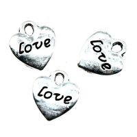 Love Peach Heart Tags Charms For Jewelry Making Pendant Diy Crafts Accessories