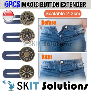 1/5pcs Button Waist Extender Pants Trousers Waist Expander Elastic  Waistband Skirt Jeans Button Extender
