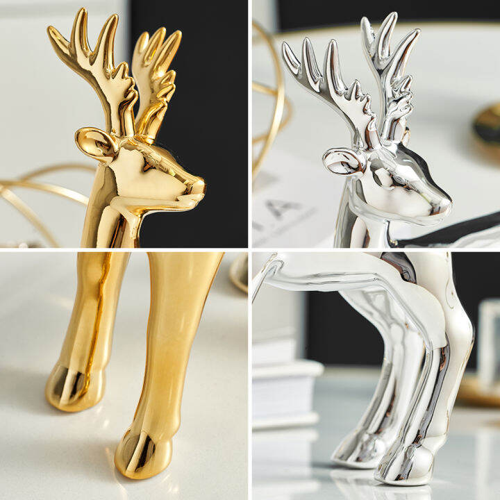 deer-figurines-ceramic-statue-golden-silver-animal-model-home-accessories-living-room-decoration-christmas-decorations-gifts