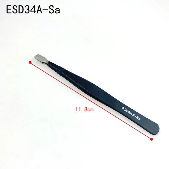 ๑-10pcs-set-anti-static-esd-stainless-steel-tweezers-maintenance-tools-industrial-precision-curved-straight-tweezers-repair-tools