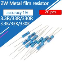 【cw】 20pcs 2W 3R3 33R 330R 3K3 33K 330K 3.3 33 330 Ohm R K Accuracy 1  Metal Film Resistor 0.1R 10M