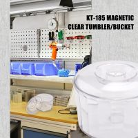 KT-185 Magnetic Clear Tumbler/Bucket, Barrel Polishing Bucket Drums, Jewelry Tool