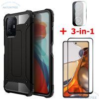 Xiaomi Mi 11T Pro 11 Lite 5G NE Casing 3 in 1 Screen 9D Tempered Glass + Super Shockproof Armor Case + Camera Protector