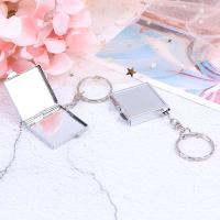 Personalised Folding Mirror Key Ring Keychain Mini Compact Pocket Cosmetic