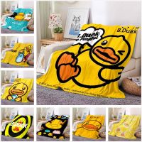 Anime Cartoon Little Yellow Duck Cute Blanket Sofa Cover Office Nap Children Air Conditioning Flannel Soft Keep Warm Can Be Customized 3