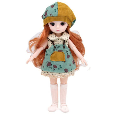 16 Ball Jointed Dolls Cute Toy Makeup for Set Hinged Bjd Doll 23 Cm Full Set Making DIY Toys for Girls Kids Gift