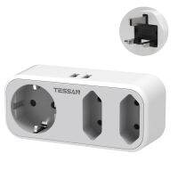 【NEW Popular】 Tesando England IrelandAdapter พร้อม3 AC Amp; 2พอร์ต USB แท่นชาร์จติดผนัง Type G ปลั๊กอะแดปเตอร์