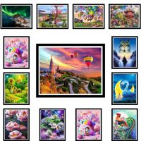 diamond painting ครอสติสคริสตัล ขนาด 30 x 40 cm ภาพติดเพชร ศิลปะ ของเล่น DIY 5D สำหรับตกแต่งบ้าน ของขวัญ