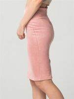 Sexy Slim Hip Placketing Pencil Skirts Office Look Natural Waist Knee-Length Solid Skirt Spring Autumn