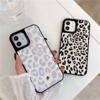 [Free Shipping] CASETiFY Purple leopard print Mirror Mirror Case iPhone 13 Pro MAX 12 11 Pro MAX XR X XS MAX 7/8 Plus SE2020 TPU Shockproof Phone Cover Back Cute Fashion INS Style Casing