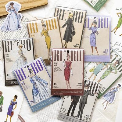 40pcs/pack Fashion Magazine Series Stickers Cute Girl Scrapbooking Label Diary Album Phone Stationery Art Journal Planner