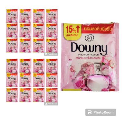 แพ็ค 24 ซอง (23มล/1ซอง) ดาวน์นี่ กลิ่นหอมดอกไม้บานสะพรั่ง ผลิตภัณฑ์ปรับผ้านุ่ม สูตรเข้มข้นพิเศษ Downy Premium Parfum