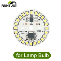 Rnntuu LED ชิปสำหรับโคมไฟหลอดไฟ3วัตต์5วัตต์7วัตต์9วัตต์12วัตต์ SMD 2835รอบลูกปัดแสง AC 220โวลต์หลอดไฟ Chi P แสงสปอตไล90ลูเมน w