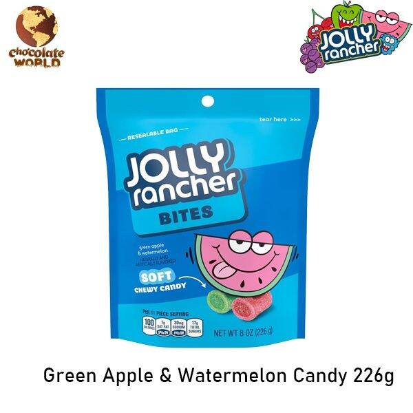 ♢Jolly Rancher Bites Green Apple Watermelon Soft Candy 226g (US) Lazada