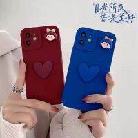 3D สาวหัวใจน่ารักเหมาะสำหรับ iPhone 13Promax/12/11เคสโทรศัพท์ iPhone 6s/7/8Plus เคสอ่อน Oppo A55 5G