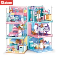 SLUBAN Set 6 Khối Đồ Chơi Mini 6 Trong 1 B0757 Cho Bé Gái