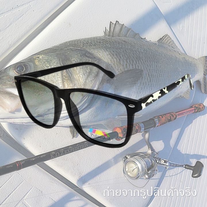 แว่นยิงปลา-ลายพราง-คัดเลนส์ใส-เลนส์-sport-polarized-ตัดแสงดี-เห็นปลาชัด-ใส่ด้ตลอดทั้งวัน-ป้องกัน-uv400-รับประกันการใช้งาน