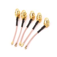 5Pcs/Set SMA Female Right Angle To Ufl/IPX/IPEX RF Coaxial Adapter RG178 Pigtail Cable 5cm