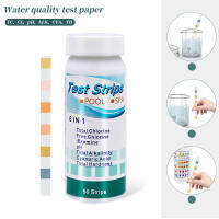 แถบทดสอบว่ายน้ํา 6 In 1 คลอรีนไซยานูริก Aci Litmus Paper PH Test Paper