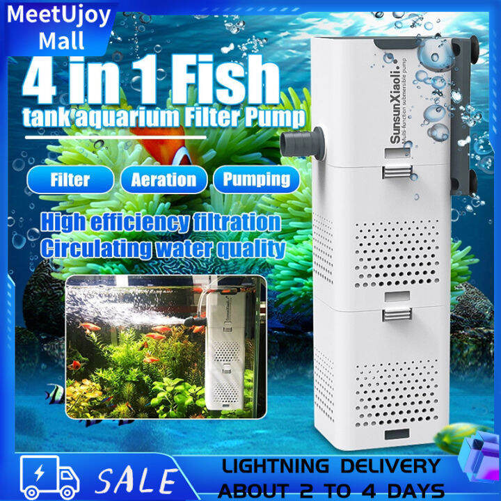 4 In 1 For Fish Tank Aquarium Filter Pump Fish Tank Submersible Air