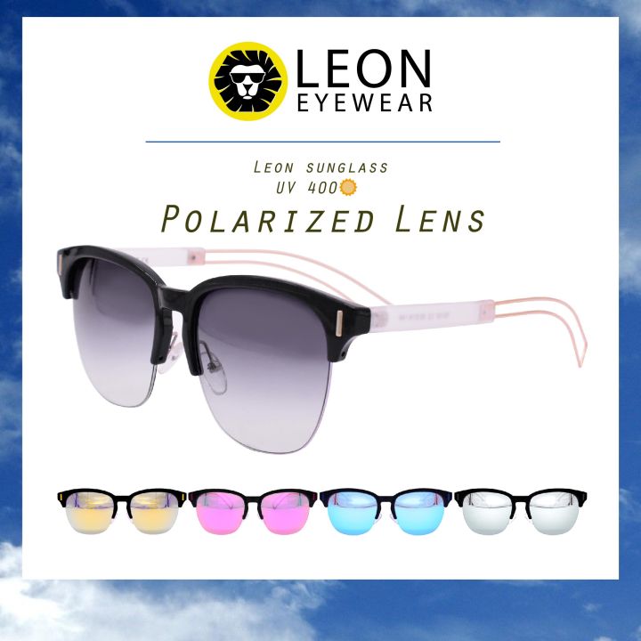 leon-eyewear-แว่นกันแดดเลนส์-polarized-เลนส์ปรอท-ขาโลหะ-รุ่น-t6100