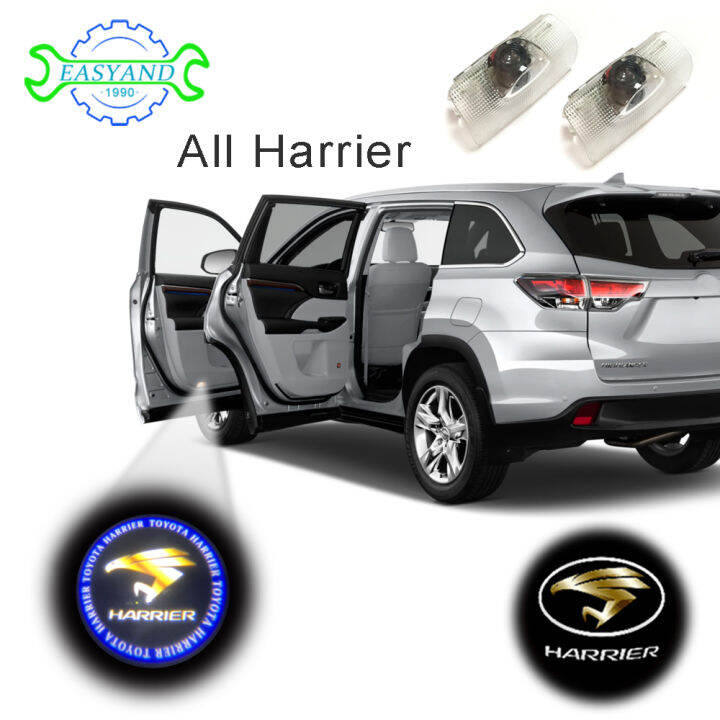 EASYAND 2pcs Car Door Projector Light for Toyota Harrier LED Laser Logo