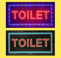 ป้ายไฟ LED TOILET ป้ายไฟร้าน ข้อความ ป้ายไฟอักษร ตัวอักษร ตกแต่งหน้าร้าน