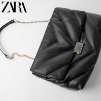 Zara ใหม่ กระเป๋าสะพายไหล่ สายโซ่ จุของได้เยอะ ประดับเพชร สําหรับผู้หญิง