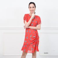 VERONIQA Dress AM-D1053 by AMILA ชิฟฟอนโพอีมี่ แขนสั้น IGPU22-10