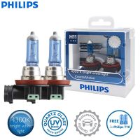 H11 Philips 2X 12V 55W PGJ19-2คริสตัล4300K หลอดไฟรถยนต์ไฟหน้าฮาโลเจนสว่างสีขาวแสงกับหลอดไฟ T10 2X 12362CVSM