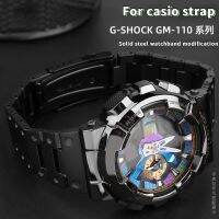 ☍₪ สำหรับ Casio GM-110 Small gun Watchband G-Shock Watch accessories Fine steel stainless steel GM110 Quick release man Wrist strap