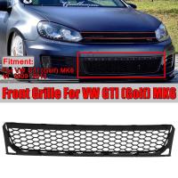 ABS เคลือบเงาสีดำกันชนหน้าศูนย์ล่างรังผึ้งกระจังย่างสำหรับ VW GTI กอล์ฟ MK6 VI 09-13รถร่างกายชุดจัดแต่งทรงผม