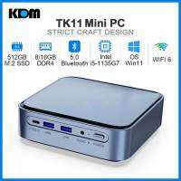 TK11 มินิพีซ Mini PC Windows 11 8/16GB DDR4 CPU Intel Core i5-1135G7 Quad-Core 2.4G/5G Dual WiFi Bluetooth 5.0 HDMI DP Gigabit Internet มินิคอมพิวเตอร์