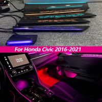 ✵▫ஐ For Honda Civic 2016-2021 Atmosphere Light LED Footwell Central control lamp 3D Flash Style Full car Ambient Lamp