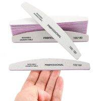 5Pcs/Lot Professional Manicure Nall Files 80/100/150/180/240 Grit Gel Polishing Half moon Nail Files Grinding Buffer Tools